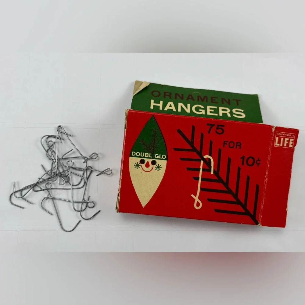 Doubl Glo | Christmas Tree Hangers | Paper Novelty Mfg Company Original Box 1959